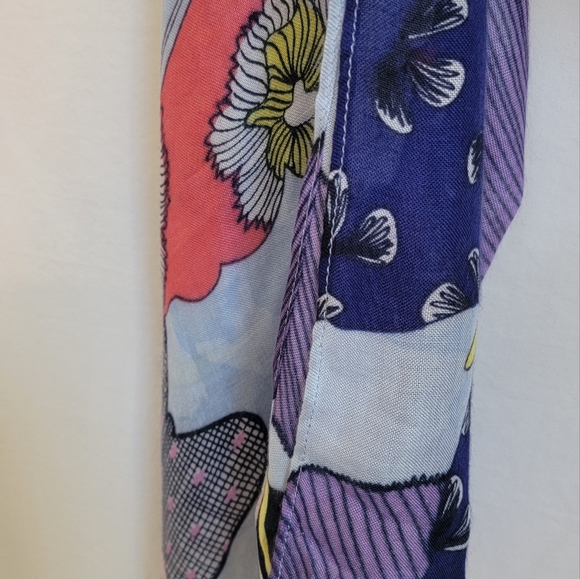 Vera Bradley Soft Fringe Scarf Wrap Butterfly By NWT - Picture 6 of 8